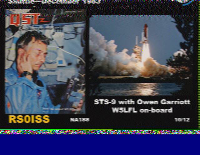 استقبال ISS SSTV وتجارب الراديو المعرف برمجياً (SDR): بثوث بطيئة مستقبَلة من المحطة الفضائية الدولية وهوائياتنا.