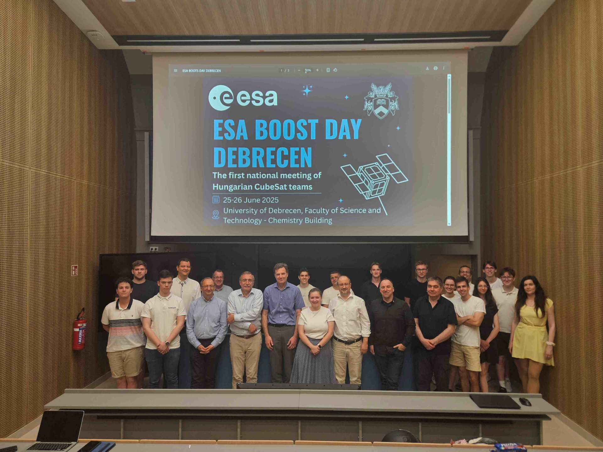 سررنا بالمشاركة في أول حدث ESA Boost day، الذي استضافته Debrecen.